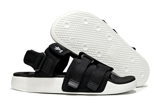 Adidas Originals Adilette 4-Strap Sandals Black White GZ8826