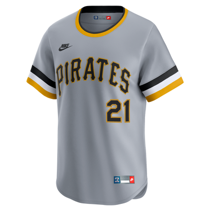 Roberto Clemente Pittsburgh Pirates Nike Throwback Cooperstown Collection Limited Jersey - Gray