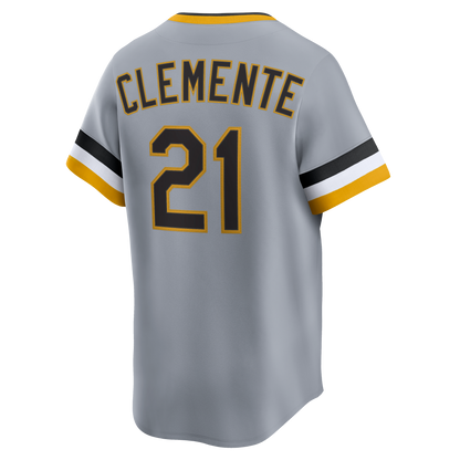 Roberto Clemente Pittsburgh Pirates Nike Throwback Cooperstown Collection Limited Jersey - Gray