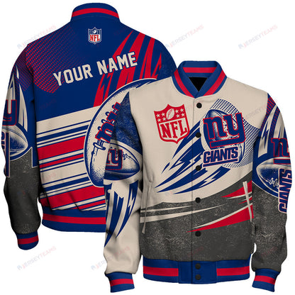 New York Giants - National Football League Customized AOP Varsity Jacket V10 - All-Over-Printed Jacket