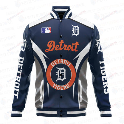 Detroit Tigers Baseball Traditional Pattern AOP Varsity Jacket SH1 - All-Over-Printed Jacket