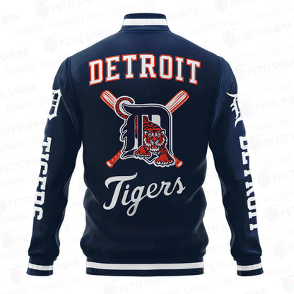 Detroit Tigers Baseball Traditional Pattern AOP Varsity Jacket SH1 - All-Over-Printed Jacket