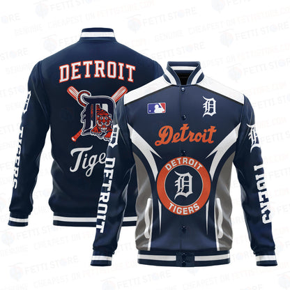 Detroit Tigers Baseball Traditional Pattern AOP Varsity Jacket SH1 - All-Over-Printed Jacket