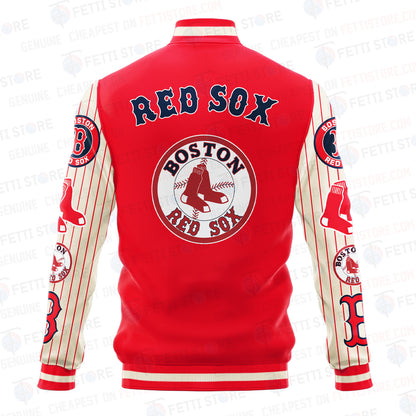 Boston Red Sox - Major League Baseball AOP Varsity Jacket V6 - All-Over-Printed Jacket