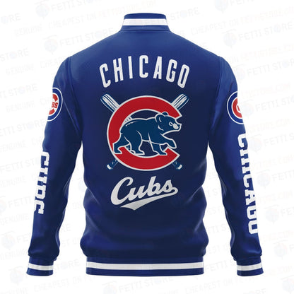 Chicago Cubs Baseball Traditional Pattern AOP Varsity Jacket SH1 - All-Over-Printed Jacket