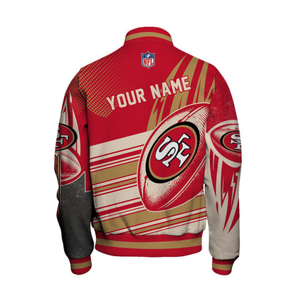 San Francisco 49ers - National Football League Customized AOP Varsity Jacket V10 - All-Over-Printed Jacket