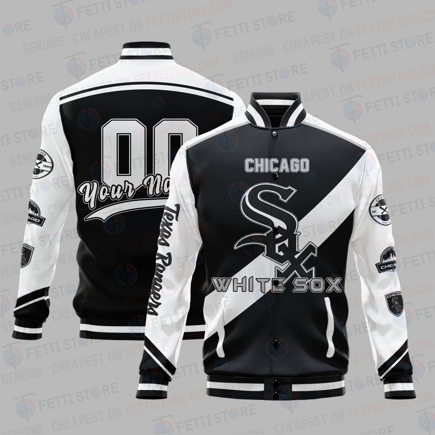 Chicago White Sox League Baseball AOP Varsity Jacket SH1 V2 - All-Over-Printed Jacket