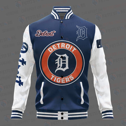 Detroit Tigers Major League Baseball AOP Varsity Jacket STM - All-Over-Printed Jacket