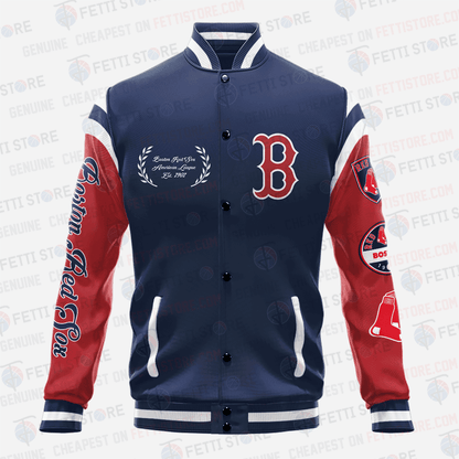 Boston Red Sox Major League Baseball AOP Varsity Jacket SH1 V1 - All-Over-Printed Jacket