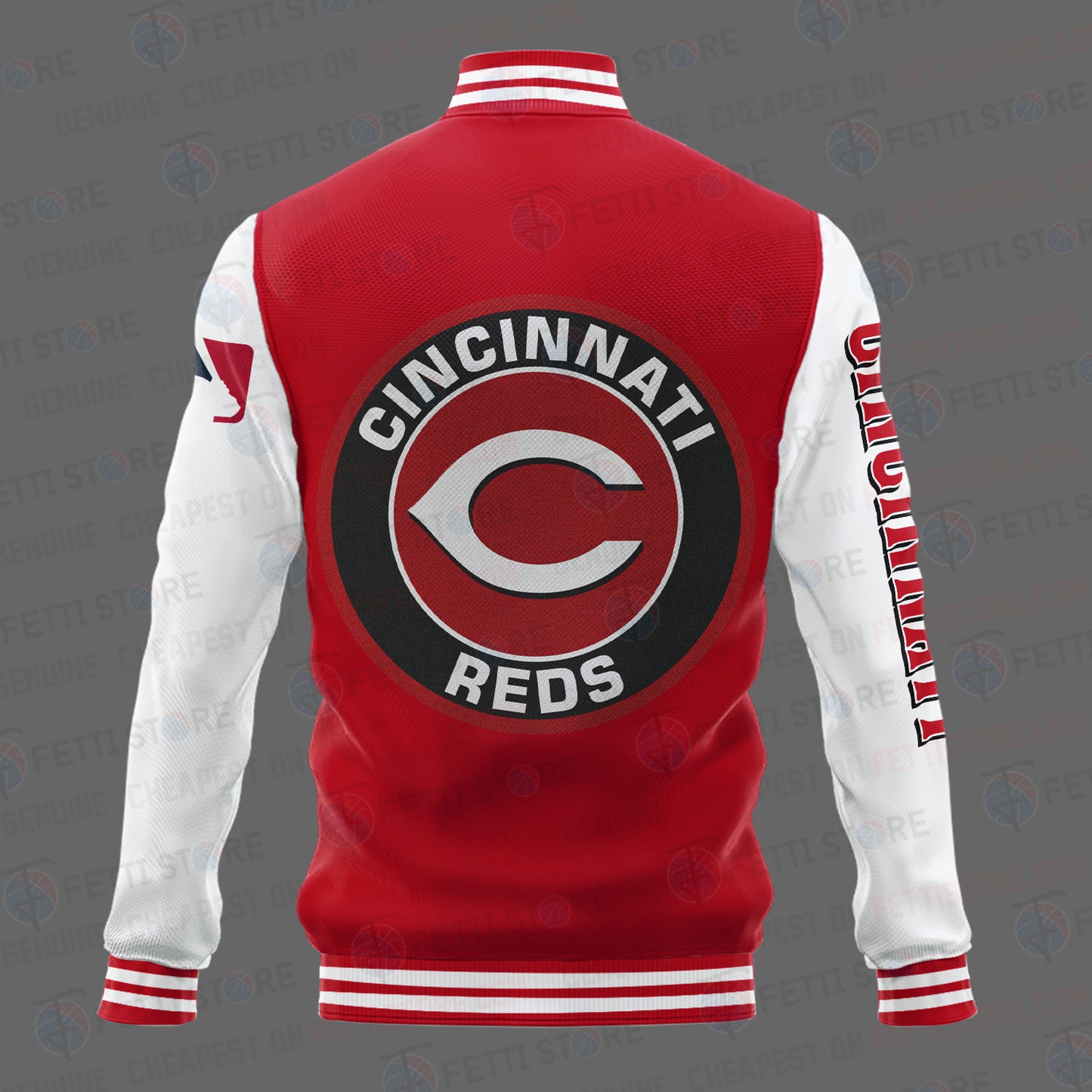Cincinnati Reds Major League Baseball AOP Varsity Jacket STM - All-Over-Printed Jacket