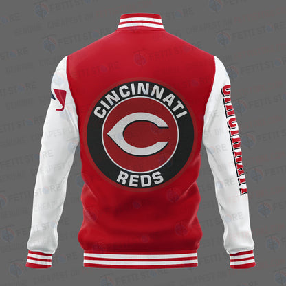 Cincinnati Reds Major League Baseball AOP Varsity Jacket STM - All-Over-Printed Jacket