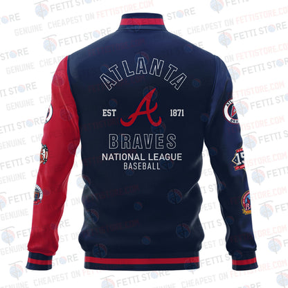 Atlanta Braves American League Baseball Varsity Jacket SH1 - All-Over-Printed Jacket
