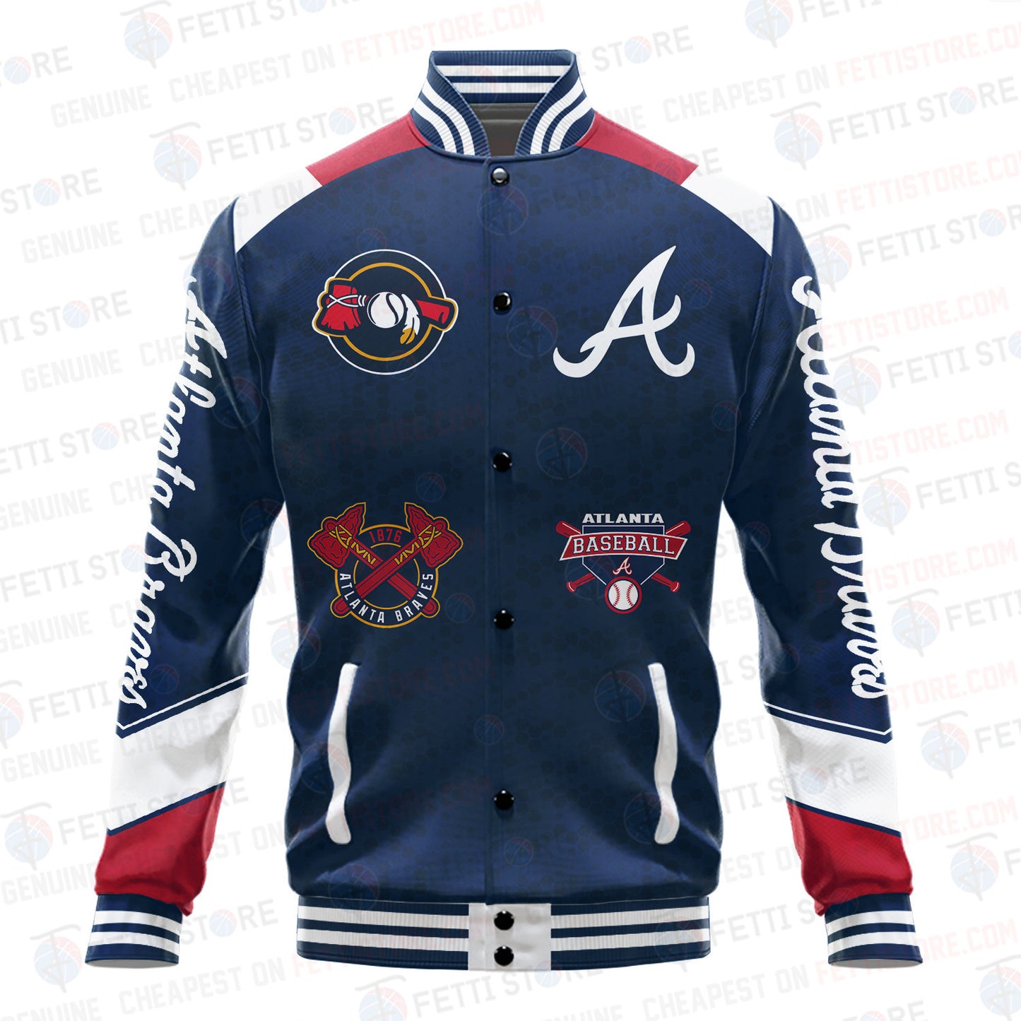 Atlanta Braves American League Baseball Varsity Jacket SH1 V2 - All-Over-Printed Jacket