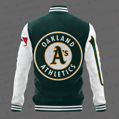 Oakland Athletics Major League Baseball AOP Varsity Jacket STM - All-Over-Printed Jacket