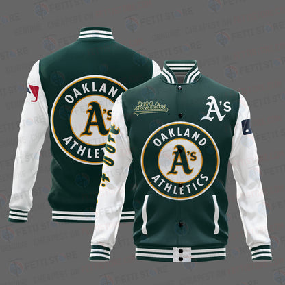 Oakland Athletics Major League Baseball AOP Varsity Jacket STM - All-Over-Printed Jacket