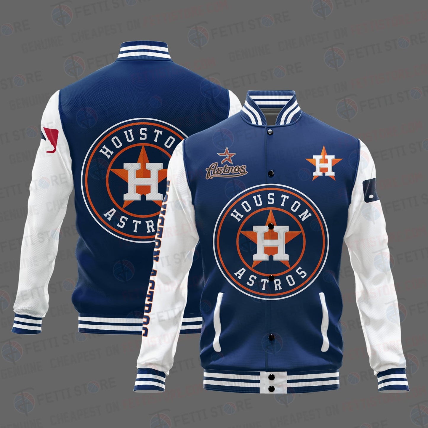 Houston Astros Major League Baseball AOP Varsity Jacket STM - All-Over-Printed Jacket