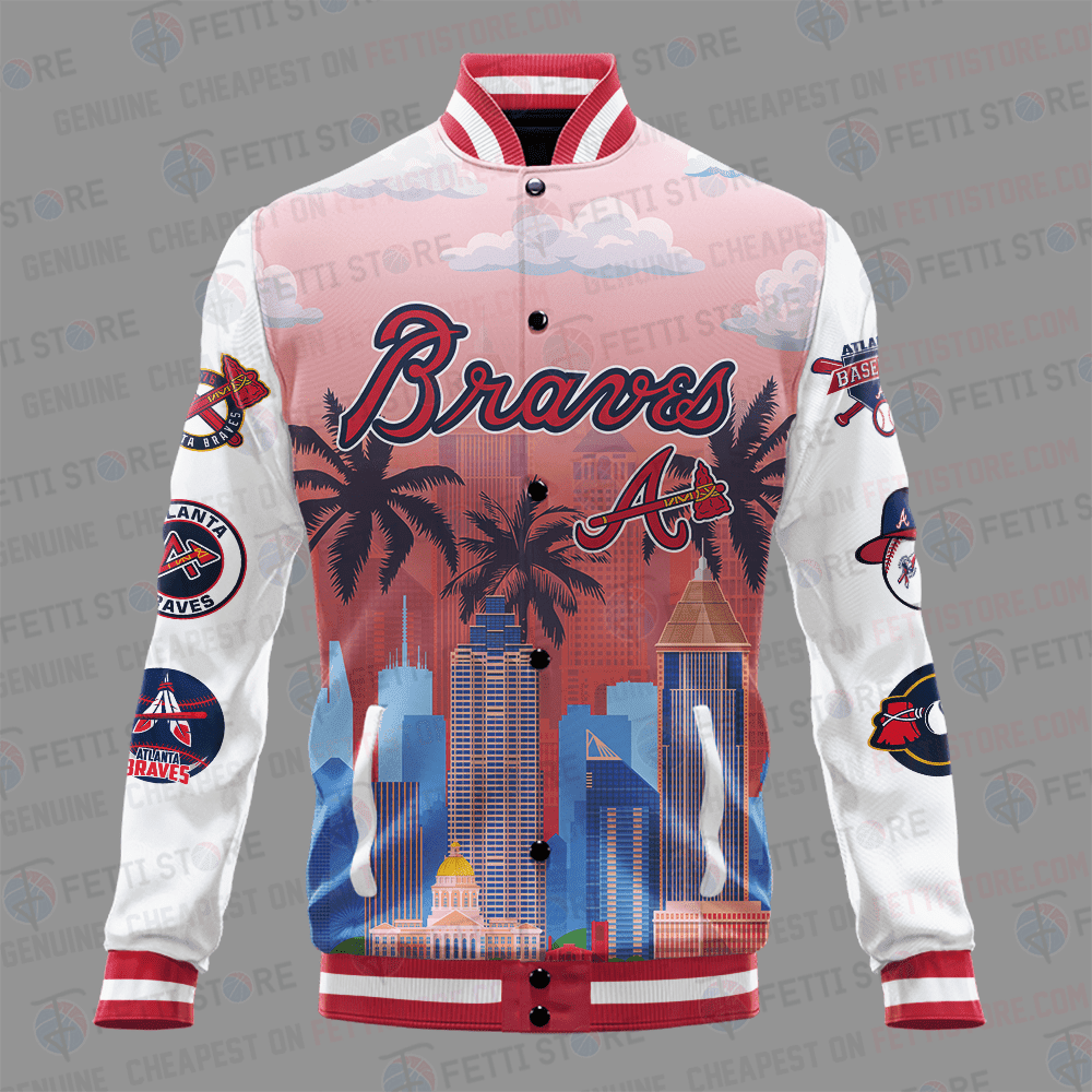 Atlanta Braves Major League Baseball AOP Varsity Jacket STM - All-Over-Printed Jacket