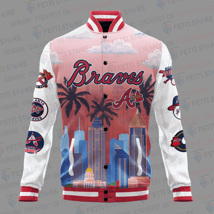 Atlanta Braves Major League Baseball AOP Varsity Jacket STM - All-Over-Printed Jacket