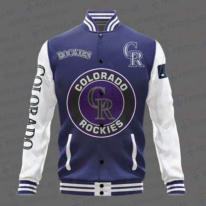 Colorado Rockies Major League Baseball AOP Varsity Jacket STM - All-Over-Printed Jacket