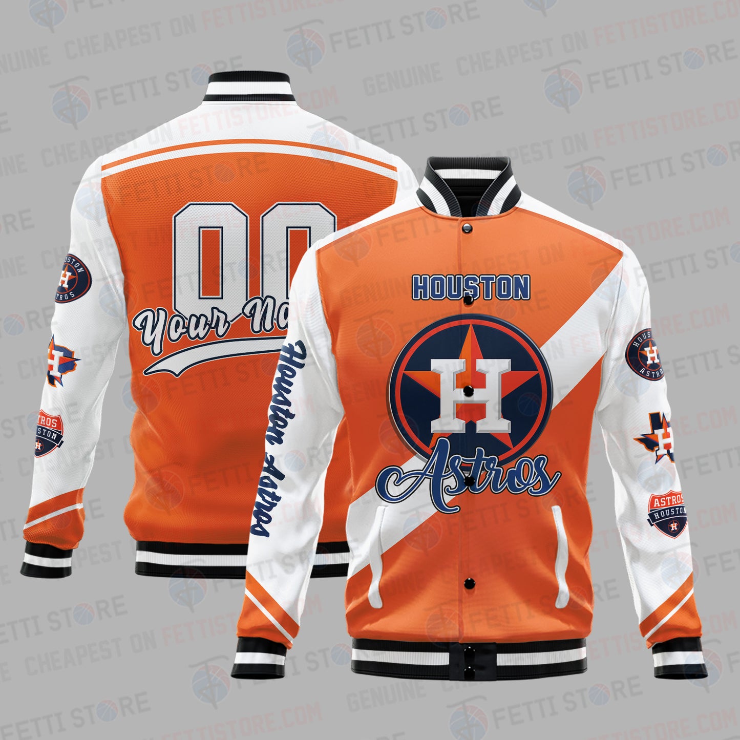 Houston Astros League Baseball AOP Varsity Jacket SH1 V2 - All-Over-Printed Jacket