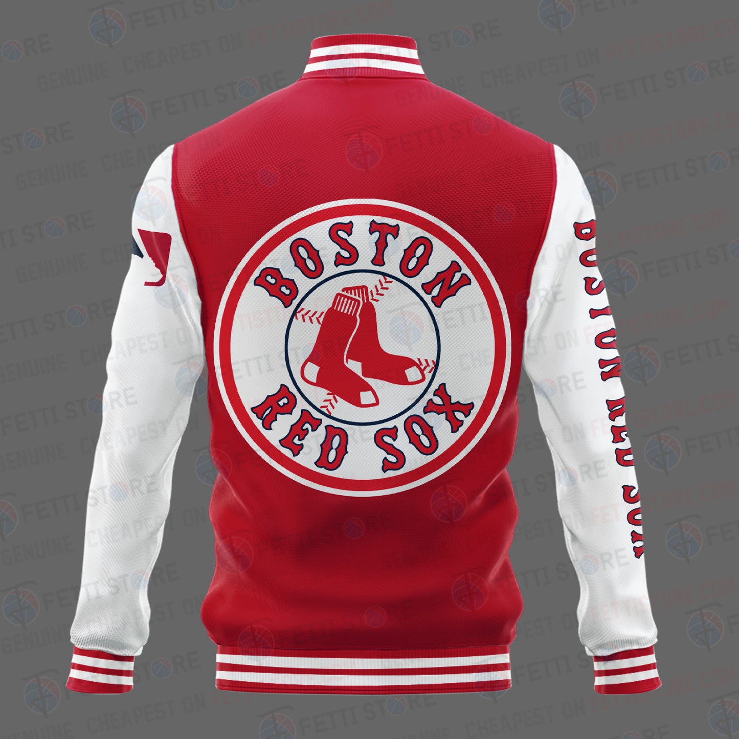 Boston Red Sox Major League Baseball AOP Varsity Jacket STM - All-Over-Printed Jacket
