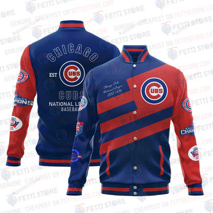 Chicago Cubs American League Baseball Varsity Jacket SH1 - All-Over-Printed Jacket