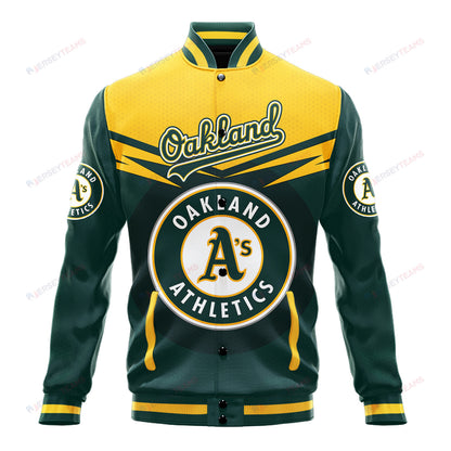 Oakland Athletics - Major League Baseball AOP Varsity Jacket V7 - All-Over-Printed Jacket