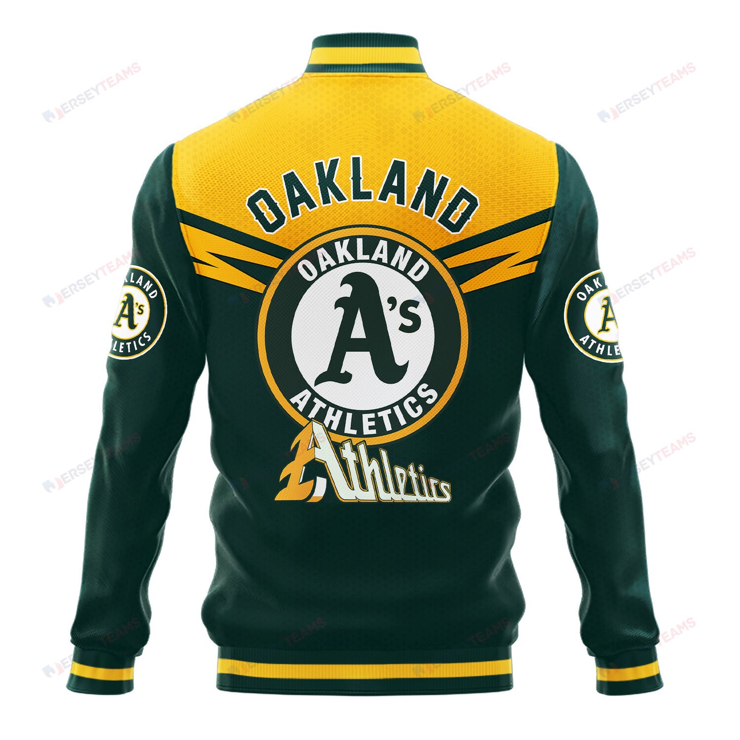 Oakland Athletics - Major League Baseball AOP Varsity Jacket V7 - All-Over-Printed Jacket
