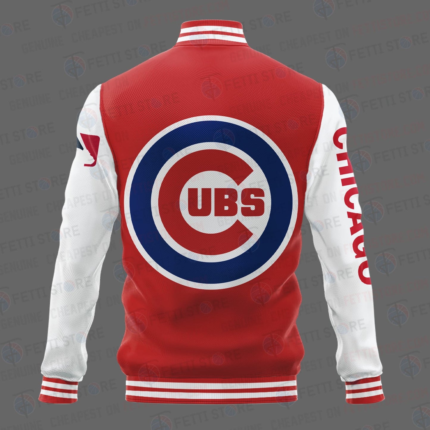 Chicago Cubs Major League Baseball AOP Varsity Jacket STM - All-Over-Printed Jacket