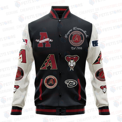 Arizona Diamondbacks - Major League Baseball AOP Varsity Jacket V2 - All-Over-Printed Jacket