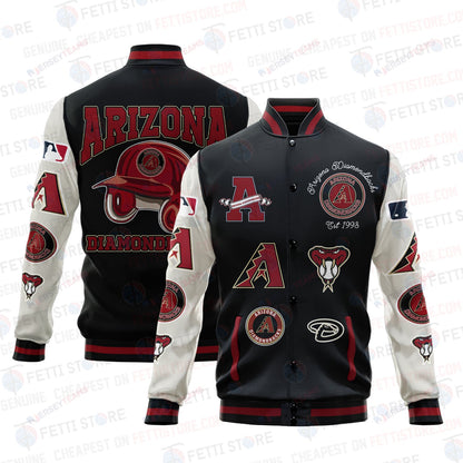 Arizona Diamondbacks - Major League Baseball AOP Varsity Jacket V2 - All-Over-Printed Jacket