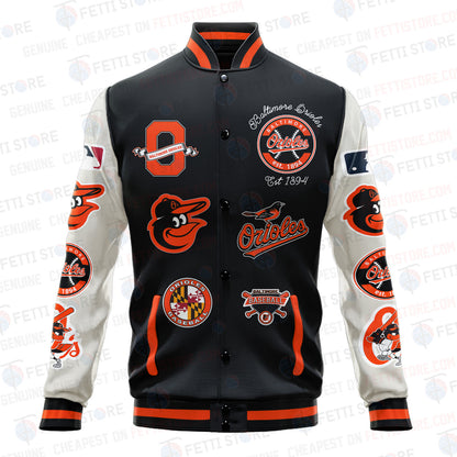 Baltimore Orioles - Major League Baseball AOP Varsity Jacket V2 - All-Over-Printed Jacket