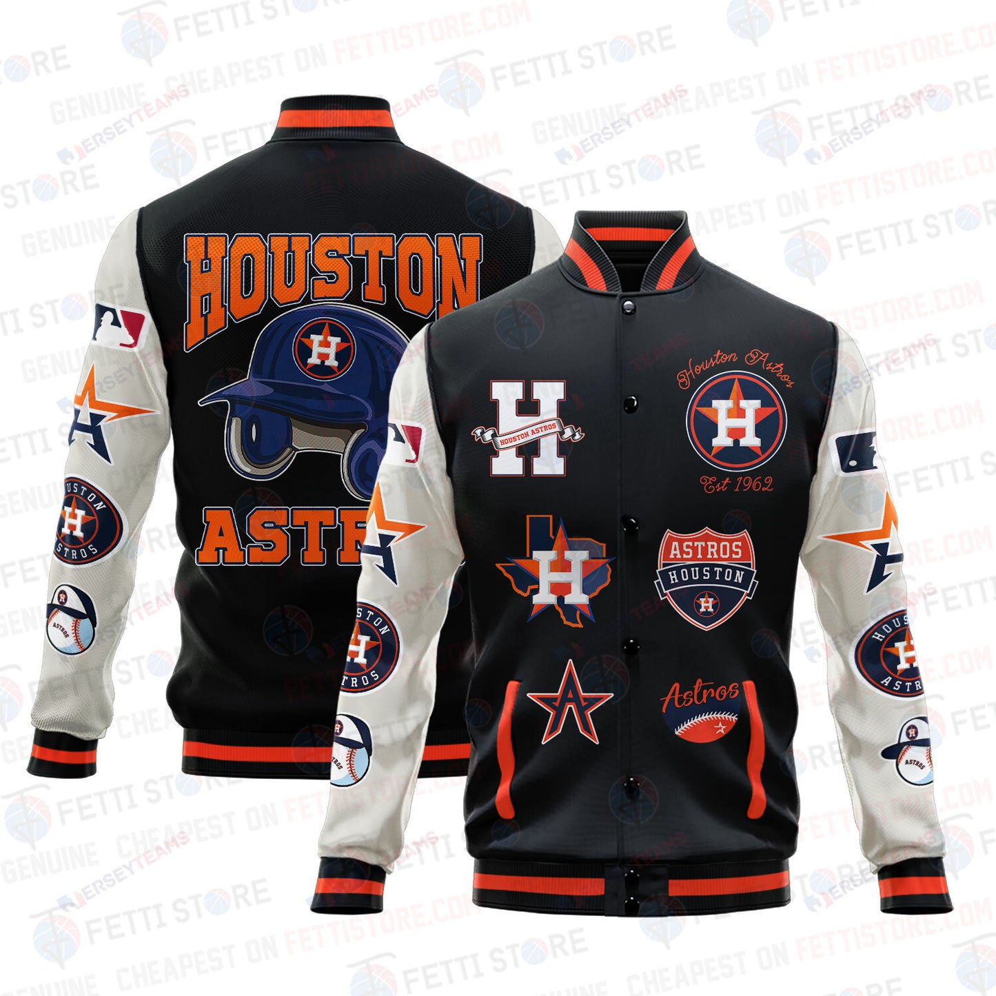 Houston Astros - Major League Baseball AOP Varsity Jacket V2 - All-Over-Printed Jacket