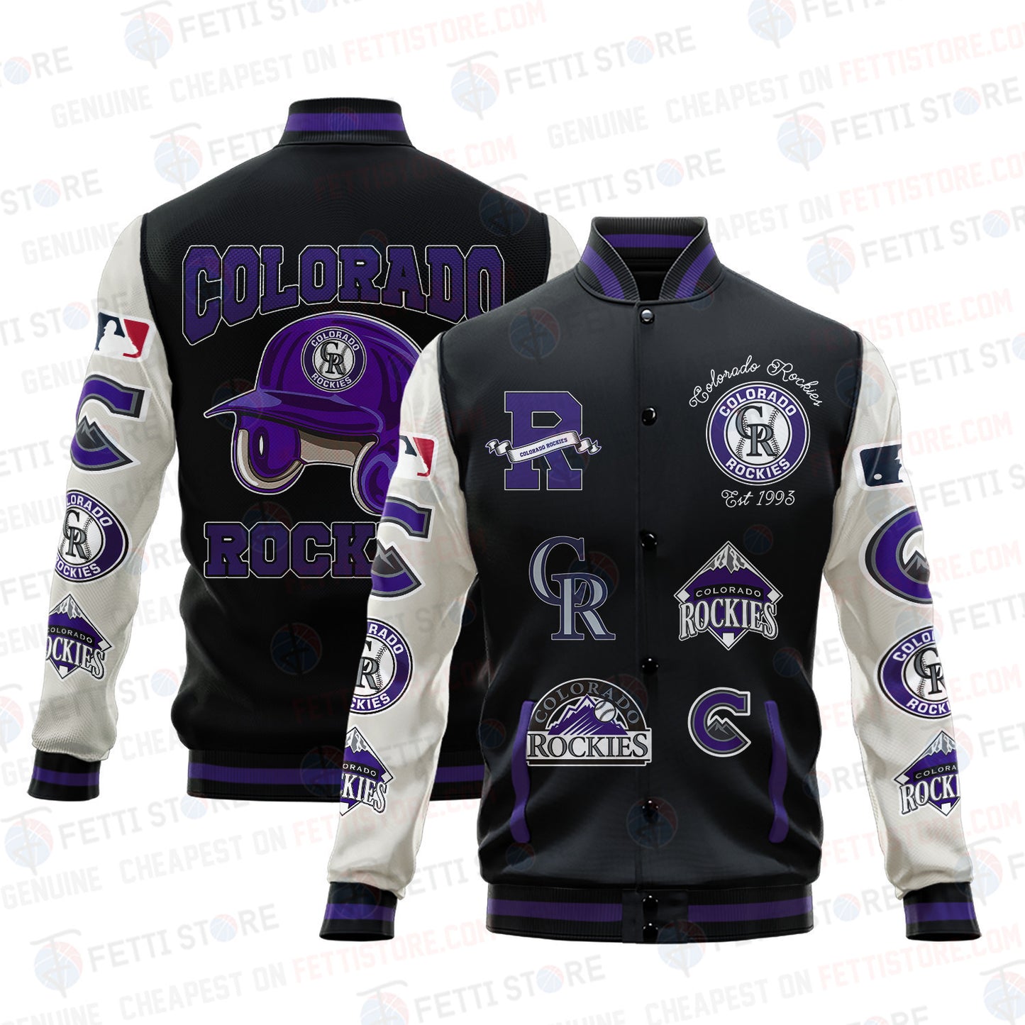 Colorado Rockies - Major League Baseball AOP Varsity Jacket V2 - All-Over-Printed Jacket