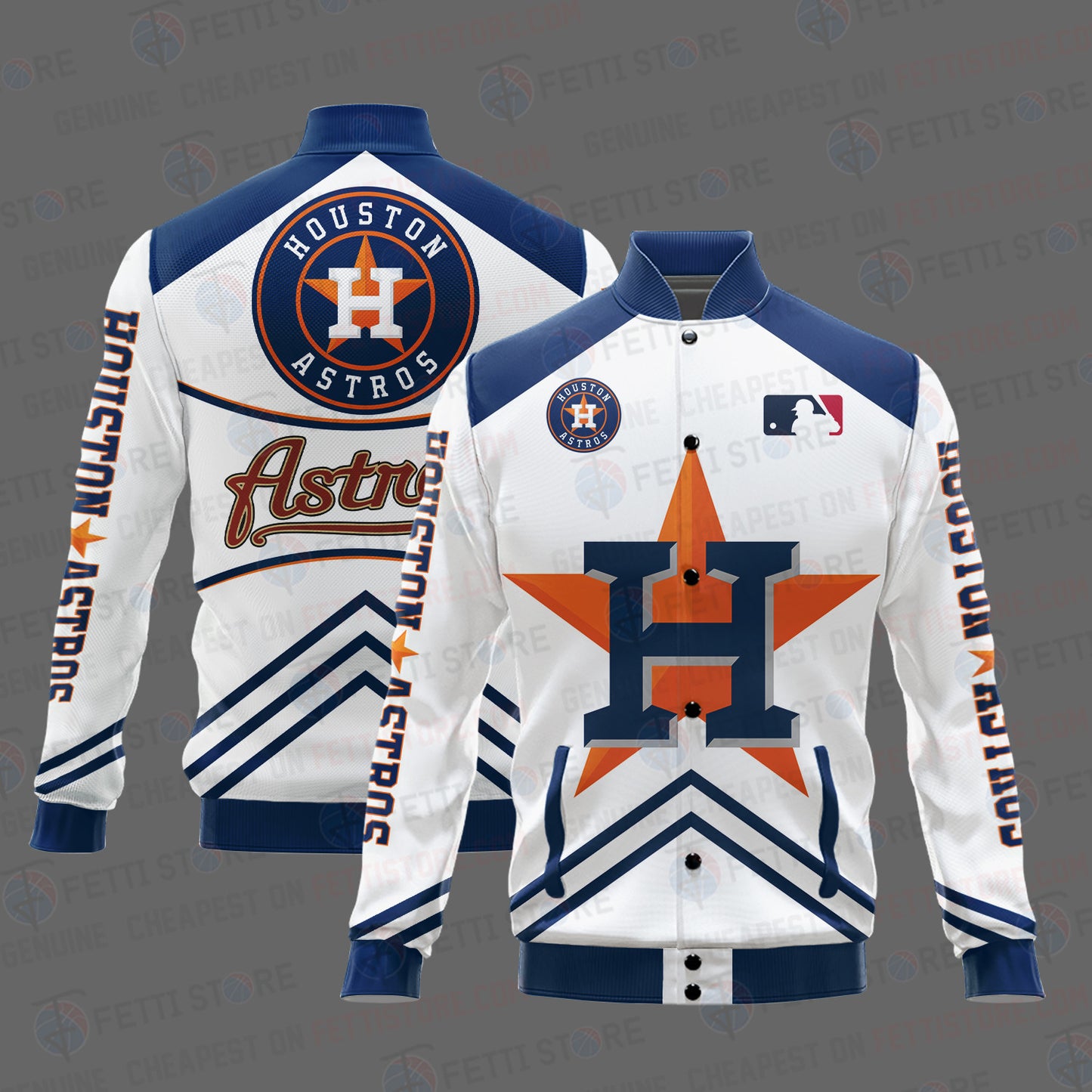 Houston Astros - Major League Baseball AOP Varsity Jacket V4 - All-Over-Printed Jacket