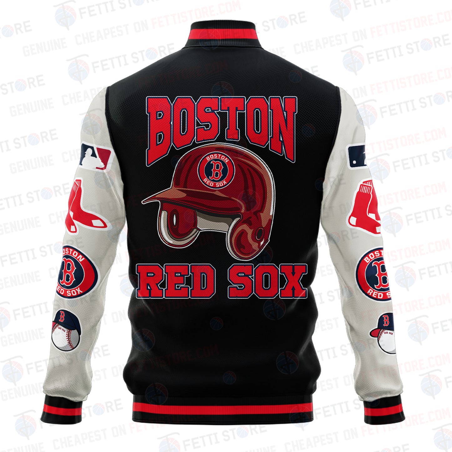 Boston Red Sox - Major League Baseball AOP Varsity Jacket V2 - All-Over-Printed Jacket