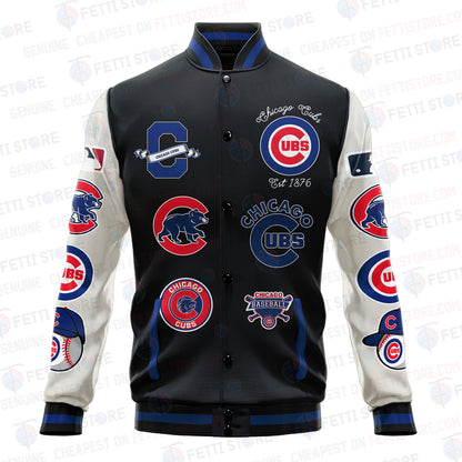 Chicago Cubs - Major League Baseball AOP Varsity Jacket V2 - All-Over-Printed Jacket