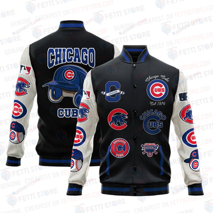 Chicago Cubs - Major League Baseball AOP Varsity Jacket V2 - All-Over-Printed Jacket