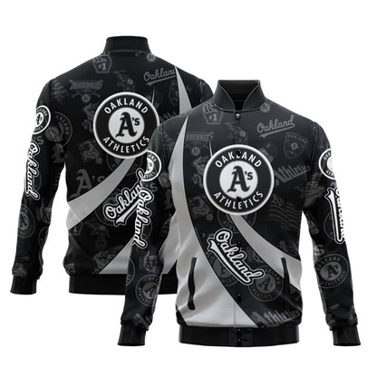 Oakland Athletics - Major League Baseball AOP Varsity Jacket V3 - All-Over-Printed Jacket