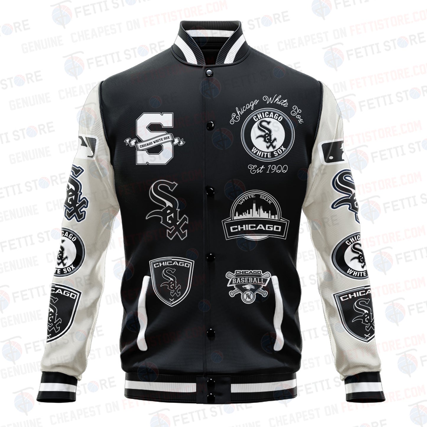 Chicago White Sox - Major League Baseball AOP Varsity Jacket V2 - All-Over-Printed Jacket