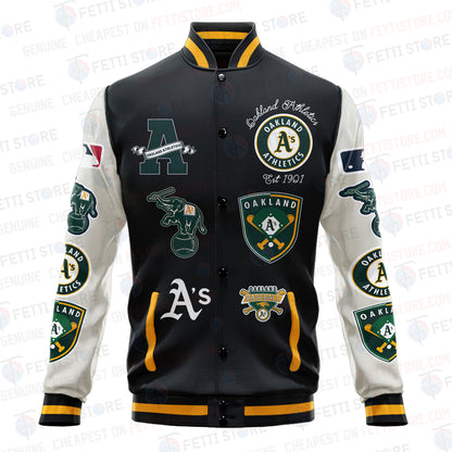 Oakland Athletics - Major League Baseball AOP Varsity Jacket V2 - All-Over-Printed Jacket