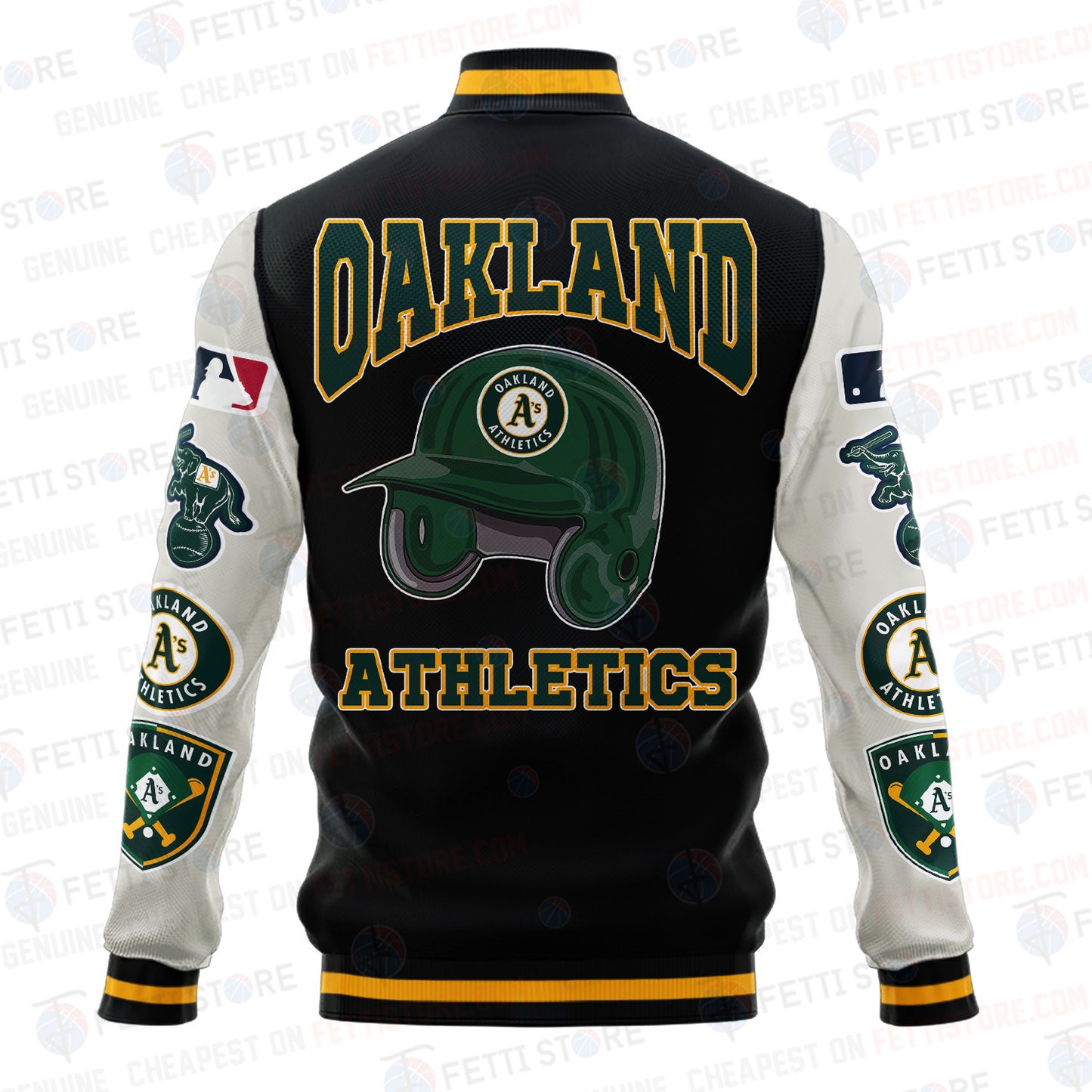 Oakland Athletics - Major League Baseball AOP Varsity Jacket V2 - All-Over-Printed Jacket