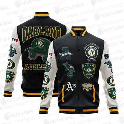 Oakland Athletics - Major League Baseball AOP Varsity Jacket V2 - All-Over-Printed Jacket
