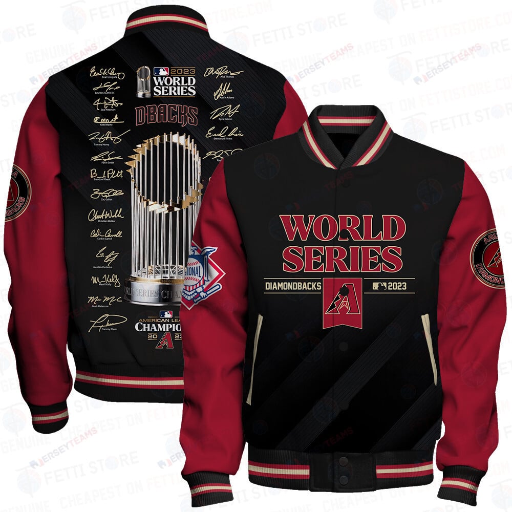 Arizona Diamondbacks - Major League Baseball AOP Varsity Jacket V15 - All-Over-Printed Jacket