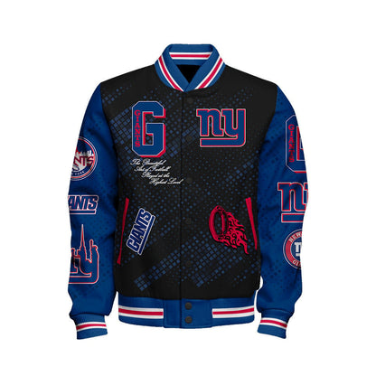 New York Giants National Football League Pattern Varsity Jacket SH1 V3 - All-Over-Printed Jacket