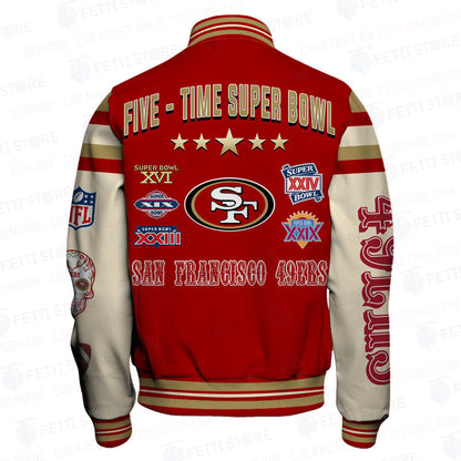 San Francisco 49ers National Football League Print Varsity Jacket SFAT V2 - All-Over-Printed Jacket