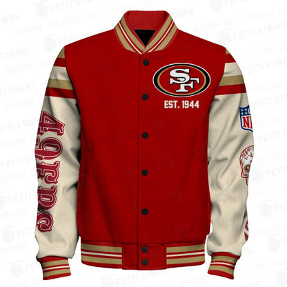 San Francisco 49ers National Football League Print Varsity Jacket SFAT V2 - All-Over-Printed Jacket