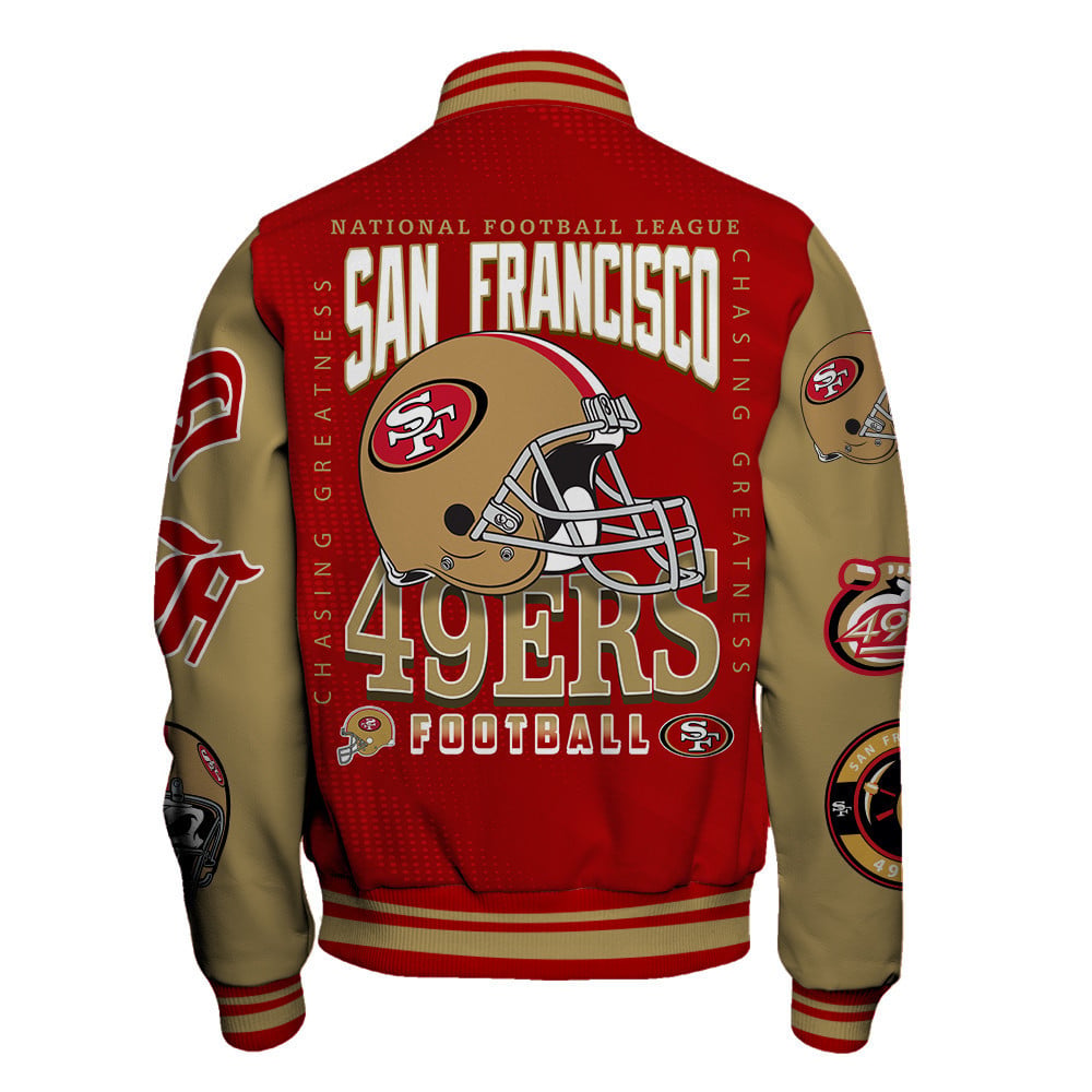 San Francisco 49ers NFL 2024 National Football Conference Unisex Varsity Jacket V3 - All-Over-Printed Jacket
