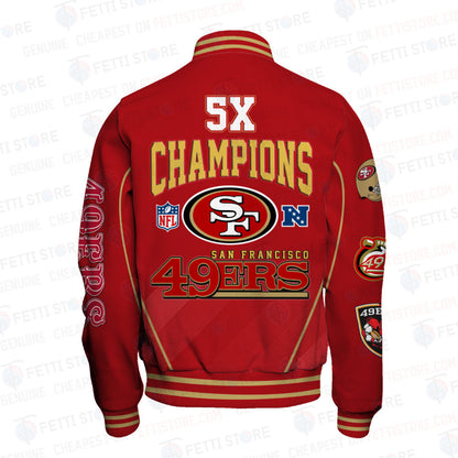 San Francisco 49ers National Football League Champions Varsity Jacket - All-Over-Printed Jacket