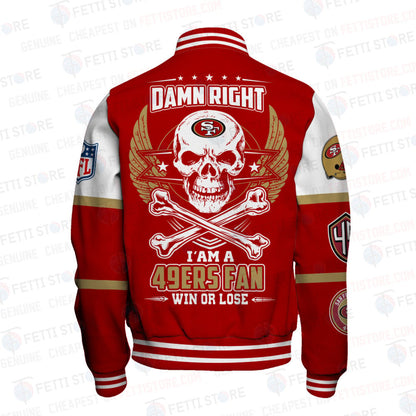 San Francisco 49ers National Football League Varsity Jacket STM V4 - All-Over-Printed Jacket